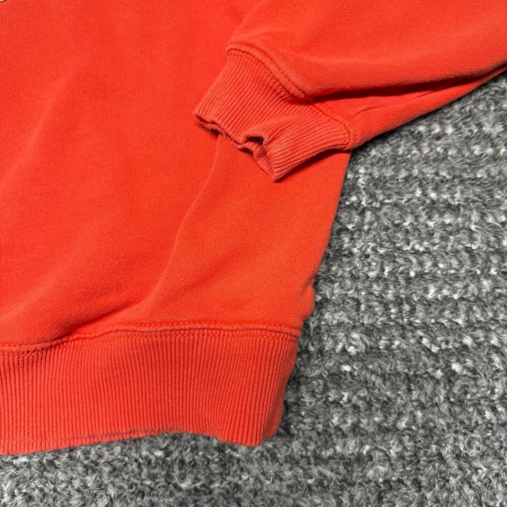 American Eagle Womens Sweatshirt Pullover S Red Orange Graphic Logo Crewneck - Picture 6 of 8